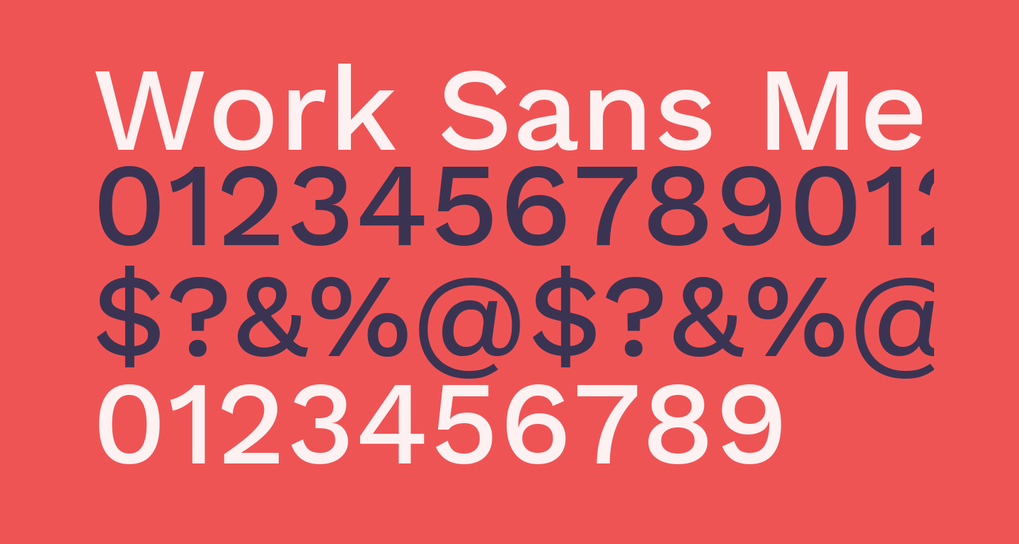 Work Sans Medium free Font What Font Is