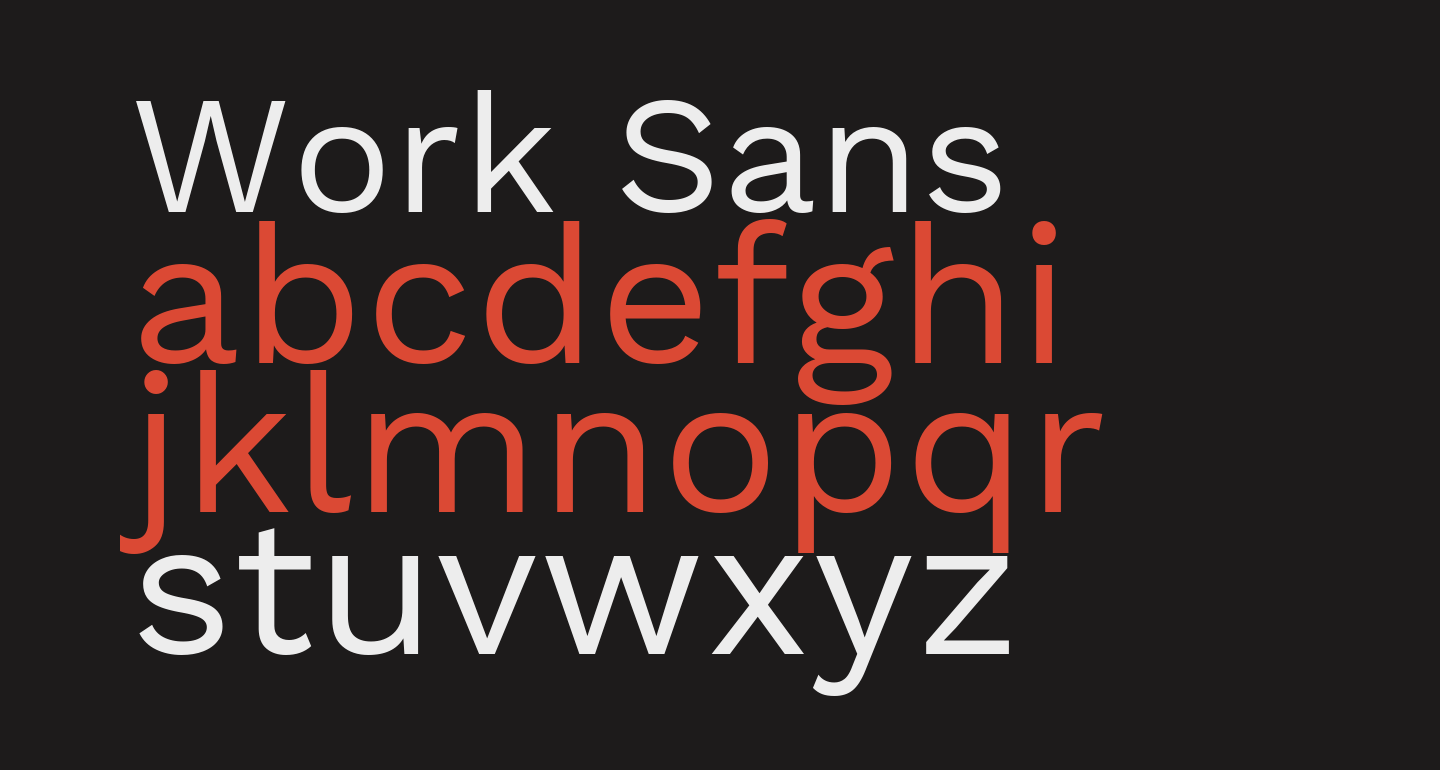 Work Sans free Font What Font Is