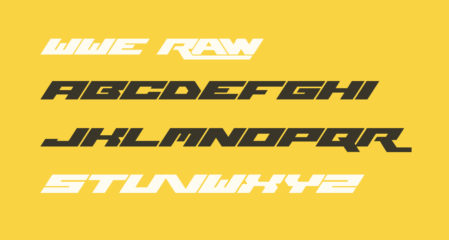 WWE Raw free Font - What Font Is