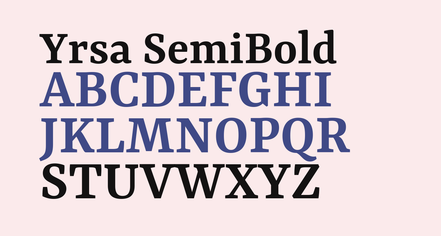 Yrsa SemiBold Free Font - What Font Is