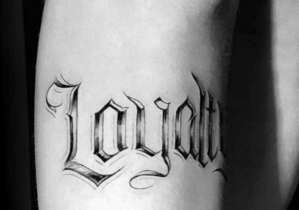 Loyalty  tattoo lettering download free scetch