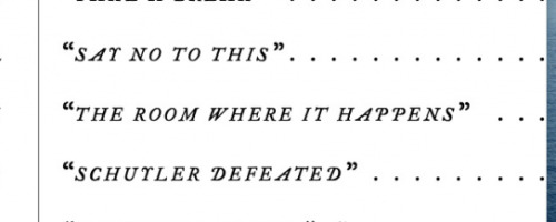 Font from hamilton's Published Libretto?