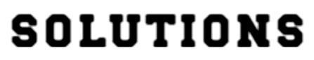 SOLUTIONS Font sample to identify the typeface on WhatFontIs