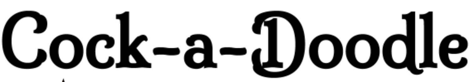 Cock-a-Doodle Brews font Font sample to identify the typeface on WhatFontIs