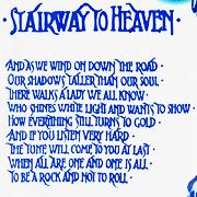 Lyrics of Stairway to Heaven is written with this font. Help me...