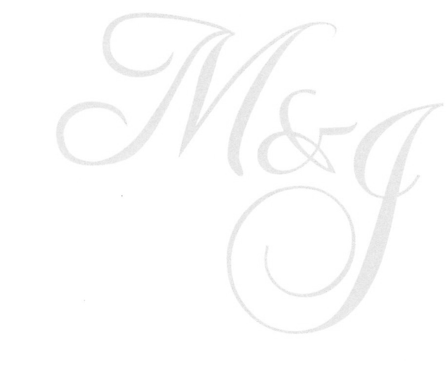 M & J Wedding invitation Font sample to identify the typeface on WhatFontIs