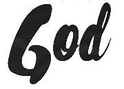 God (some kind of brush font)