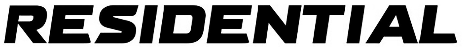 RESIDENTIAL Font sample to identify the typeface on WhatFontIs