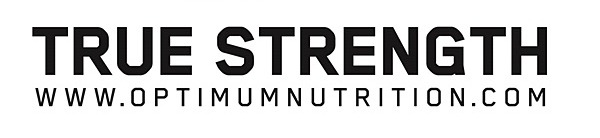 TRUE STRENGTH OPTIMUM NUTRITION Font sample to identify the typeface on WhatFontIs