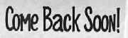 Come Back Soon! Sign Font