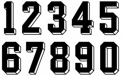 Numbers Font sample to identify the typeface on WhatFontIs