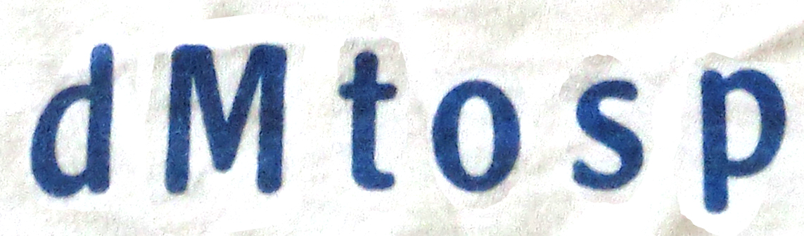 dmtosp Font sample to identify the typeface on WhatFontIs