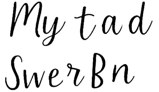 My Sweet Brand Font sample to identify the typeface on WhatFontIs