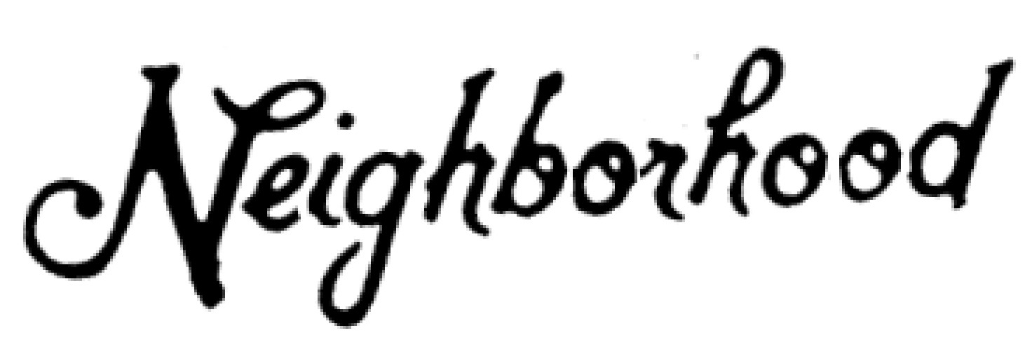 neighborhood font? Font sample to identify the typeface on WhatFontIs