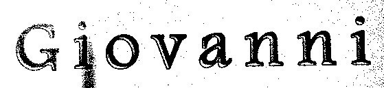 scritta GIOVANNI Font sample to identify the typeface on WhatFontIs