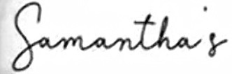 Samanthas Font sample to identify the typeface on WhatFontIs