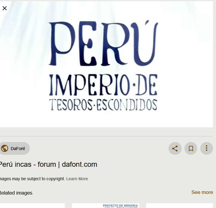 Font for Peru