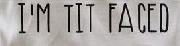 I'M TIT FACED Font sample uploaded by connielee to identify the typeface on WhatFontIs