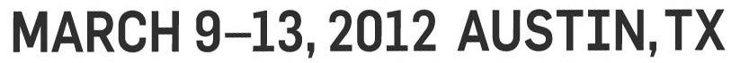 Font for the supporting text in the 2012 SXSW Logo Font sample to identify the typeface on WhatFontIs