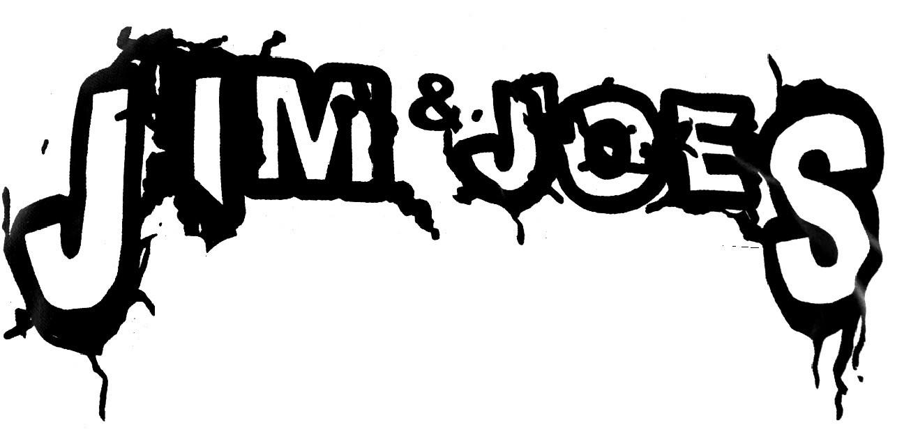 Cracked Outline Jim & Joes Font sample to identify the typeface on WhatFontIs