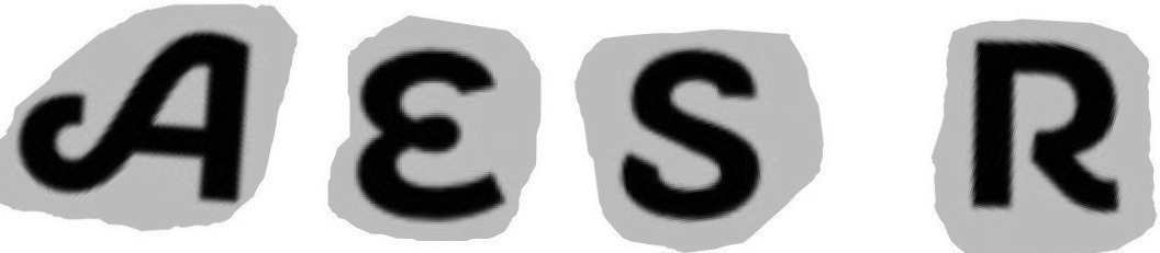 AESR Font sample to identify the typeface on WhatFontIs