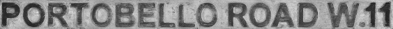 PORTOBELLO ROAD W.11 Font sample to identify the typeface on WhatFontIs