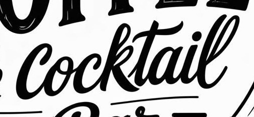 Cocktail Script Font sample to identify the typeface on WhatFontIs