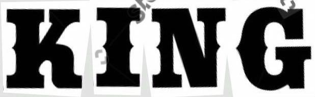 KING Font sample to identify the typeface on WhatFontIs