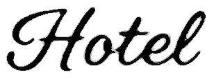 Hotel Font sample to identify the typeface on WhatFontIs