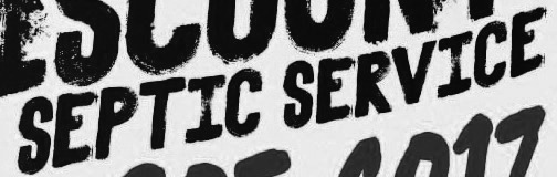 Septic Service Font sample to identify the typeface on WhatFontIs
