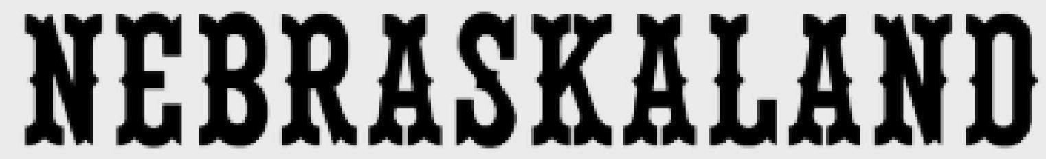 NEBRASKALAND Font sample to identify the typeface on WhatFontIs