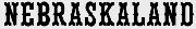 NEBRASKALAND Font sample uploaded by 14 to identify the typeface on WhatFontIs