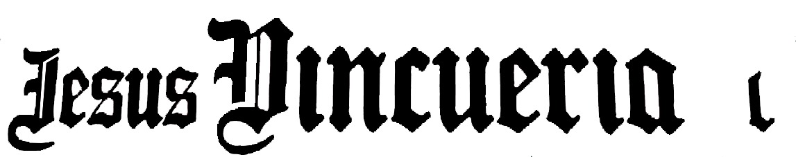 JESUS VINCUERIA S.L. Font sample to identify the typeface on WhatFontIs
