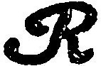 R cursive font