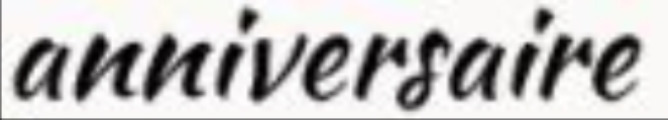 anniversaire Font sample to identify the typeface on WhatFontIs