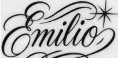 Emilio font Font sample to identify the typeface on WhatFontIs