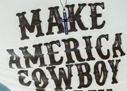 Make America Cowboy Font sample to identify the typeface on WhatFontIs