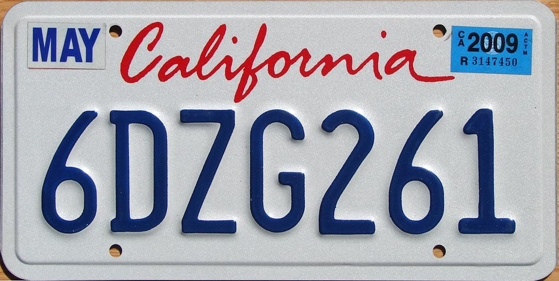 looking for the california font and plate number font please