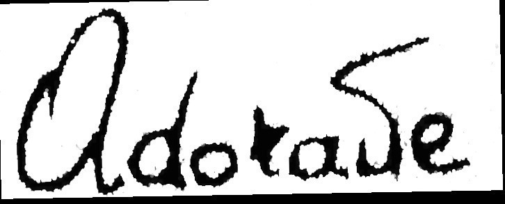 Font usato per la scritta Adorante