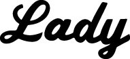 Lady script font