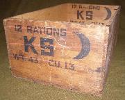 WWII US K Ration Box Font sample uploaded by doneaton to identify the typeface on WhatFontIs