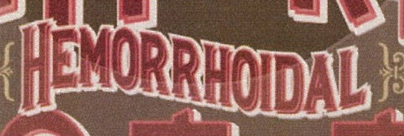HEMORRHOIDAL Font sample to identify the typeface on WhatFontIs