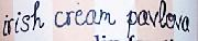 irish cream pavlova Font sample uploaded by 6vip9 to identify the typeface on WhatFontIs