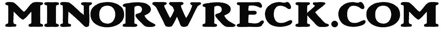 Any ideas what font this is for MINORWRECK.COM? Font sample to identify the typeface on WhatFontIs