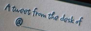 A tweet from the desk of .... Font sample to identify the typeface on WhatFontIs