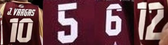 basketball shirt font used for numbers Font sample to identify the typeface on WhatFontIs