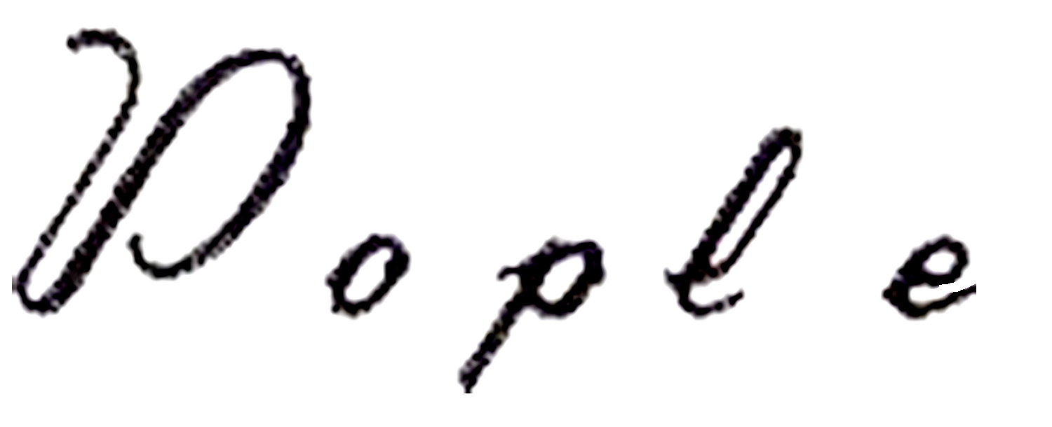 Pople Font sample to identify the typeface on WhatFontIs