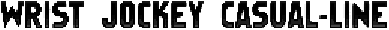 WRIST JOCKEY CASUAL-LINE Font sample to identify the typeface on WhatFontIs