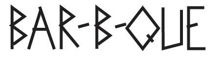 BARBQUE Font sample to identify the typeface on WhatFontIs
