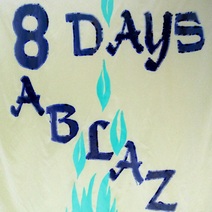 A church banner in NJ Font sample to identify the typeface on WhatFontIs